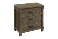 Scott Storage Bed, Dresser, Mirror & Nightstand In Walnut, Queen