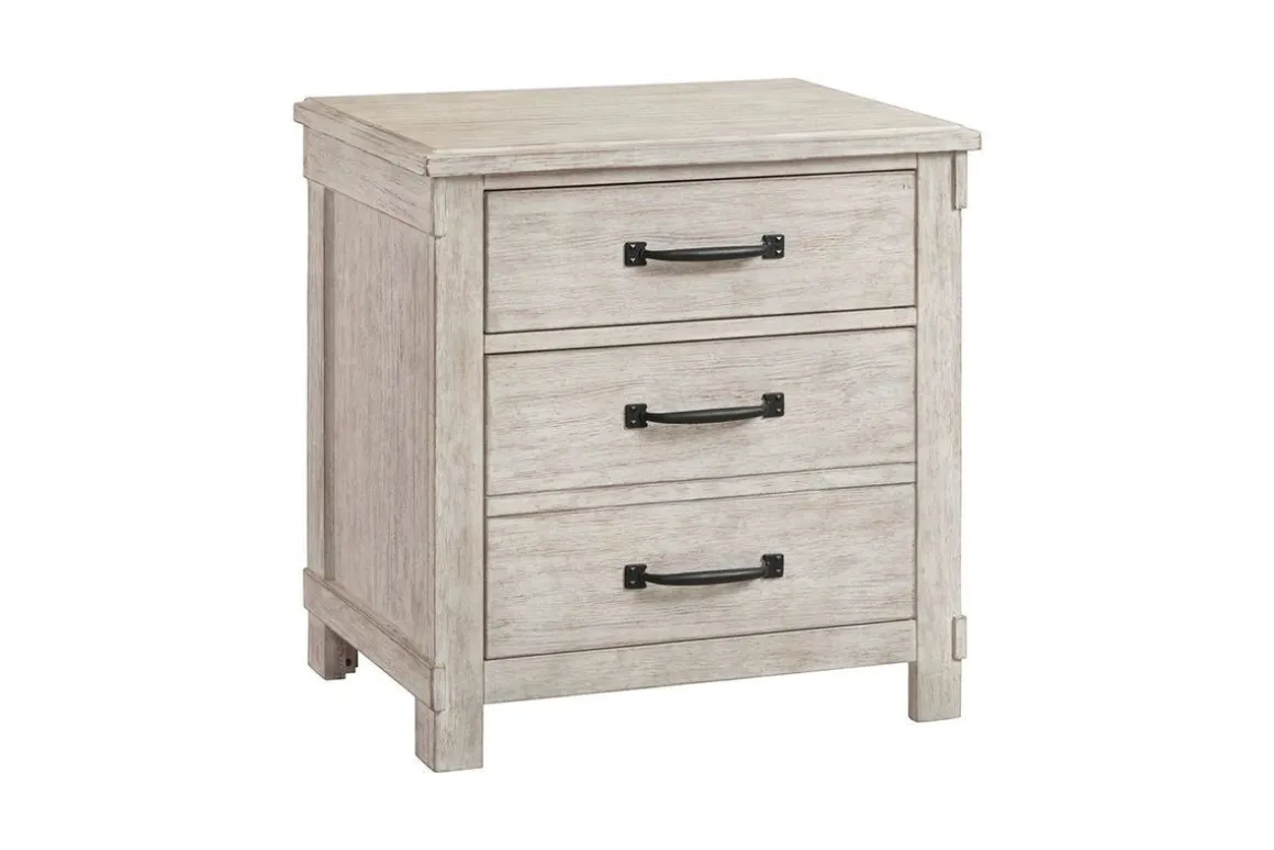 Scott Storage Bed, Dresser, Mirror & Nightstand In Walnut, Queen