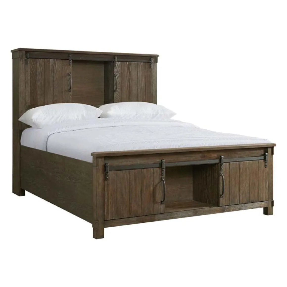 Scott Storage Bed In Walnut, Queen