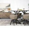 Sequoia Bar Height Dining Table, 4 Stool & Bench In Espresso