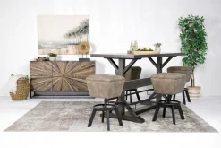 Sequoia Bar Height Dining Table & 4 Stools In Espresso