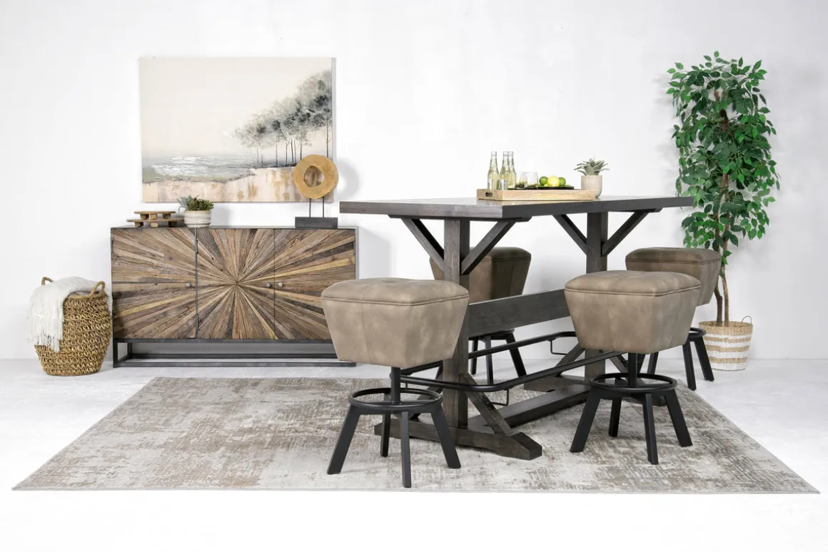 Sequoia Bar Height Dining Table & 4 Stools In Espresso