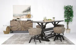 Sequoia Counter Height Dining Table & 4 Stools In Espresso
