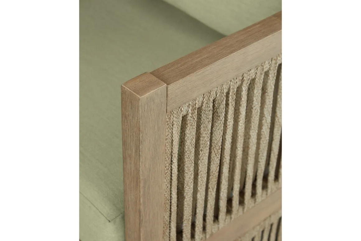 Serena Shores Outdoor Lounge Chair In Beige/Green, Set Of 2