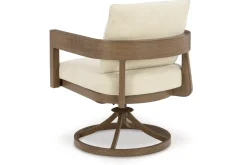 Serene Bay Outdoor Dining Table & 4 Arm Chairs In Dark Brown