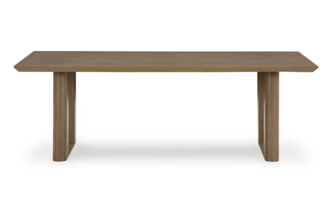 Serene Bay Outdoor Dining Table & 4 Arm Chairs In Dark Brown