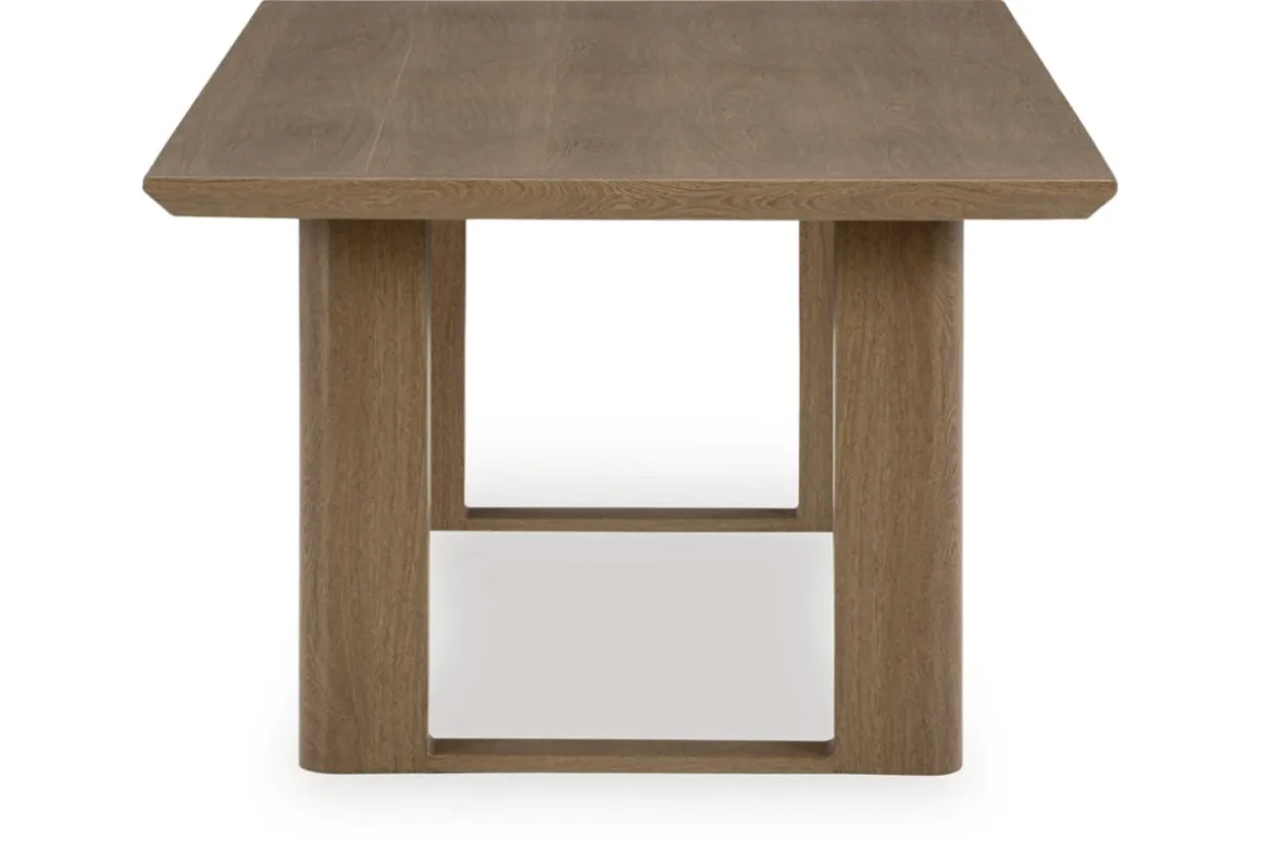 Serene Bay Outdoor Dining Table & 4 Arm Chairs In Dark Brown