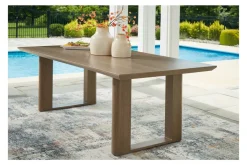 Serene Bay Outdoor Dining Table In Dark Brown