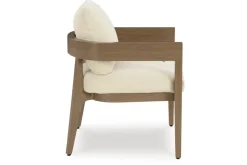 Serene Bay Outdoor Dining Table & 6 Arm Chairs In Dark Brown