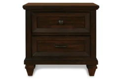 Sevilla Panel Bed, Dresser, Mirror & Nightstand In Walnut, Queen
