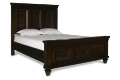 Sevilla Panel Bed, Dresser, Mirror & Nightstand In Walnut, Queen