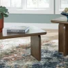 Shawbeck Coffee Table & End Table In Medium Brown