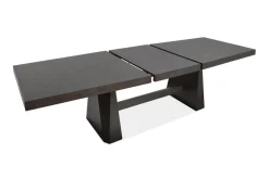 Shelby Pedestal Dining Table, 4 Side Chairs & Bench In Dark Brown