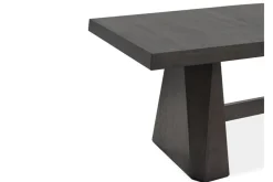 Shelby Pedestal Dining Table, 4 Side Chairs & Bench In Dark Brown