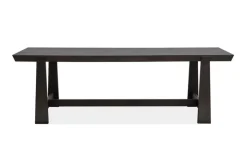 Shelby Trestle Dining Table, 4 Wood Back Chairs & 2 Upholstered Chairs In Coffee Bean