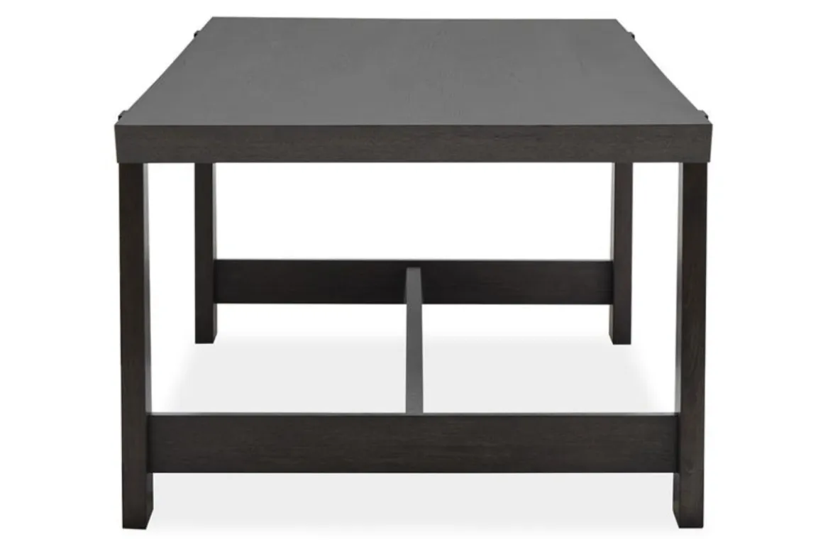 Shelby Trestle Dining Table, 4 Wood Back Chairs & 2 Upholstered Chairs In Coffee Bean