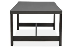 Shelby Trestle Dining Table, 4 Wood Back Chairs & Bench In Coffee Bean