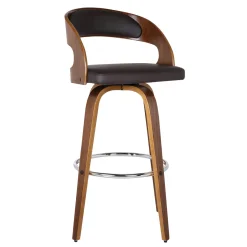 Shelly Counter Height Swivel Stool In Black & Gray