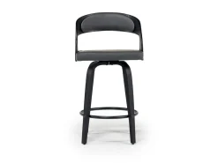 Shelly Counter Height Swivel Stool In Black & Gray