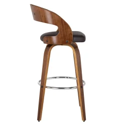 Shelly Counter Height Swivel Stool In Black & Gray