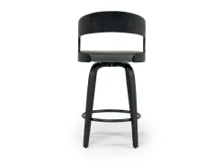 Shelly Counter Height Swivel Stool In Black & Gray
