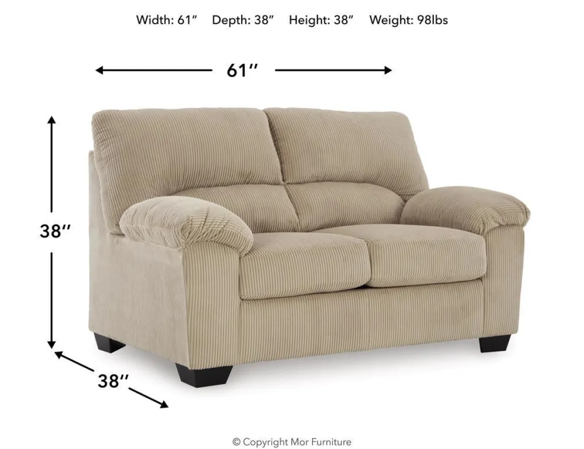 Simple Joy Loveseat In Onyx