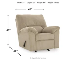 Simple Joy Rocker Recliner In Onyx