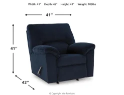 Simple Joy Rocker Recliner In Onyx