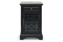 Skyy Chairside Table In Black