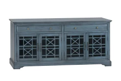 Skyy Media Console In Gray, 70 Inch