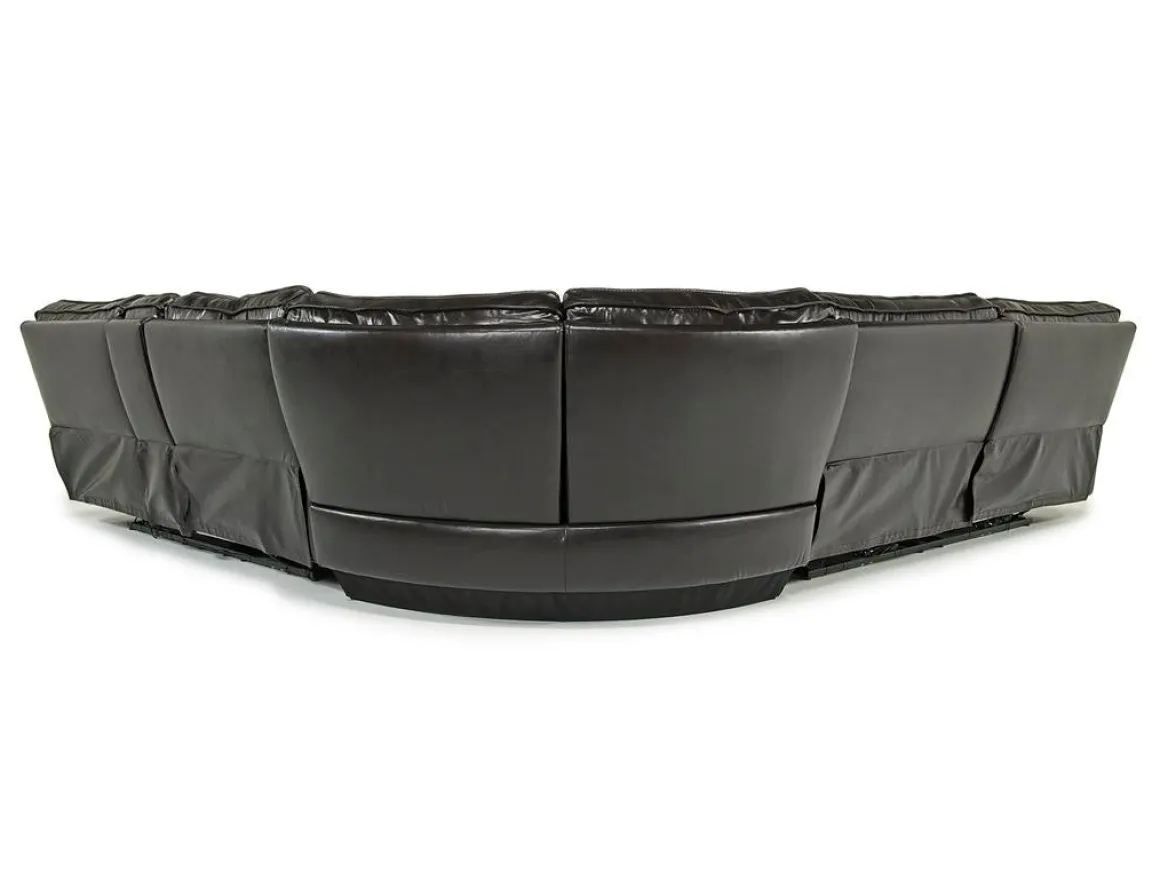 Sofia 3 Piece 3 Power Sectional In Brown Leather