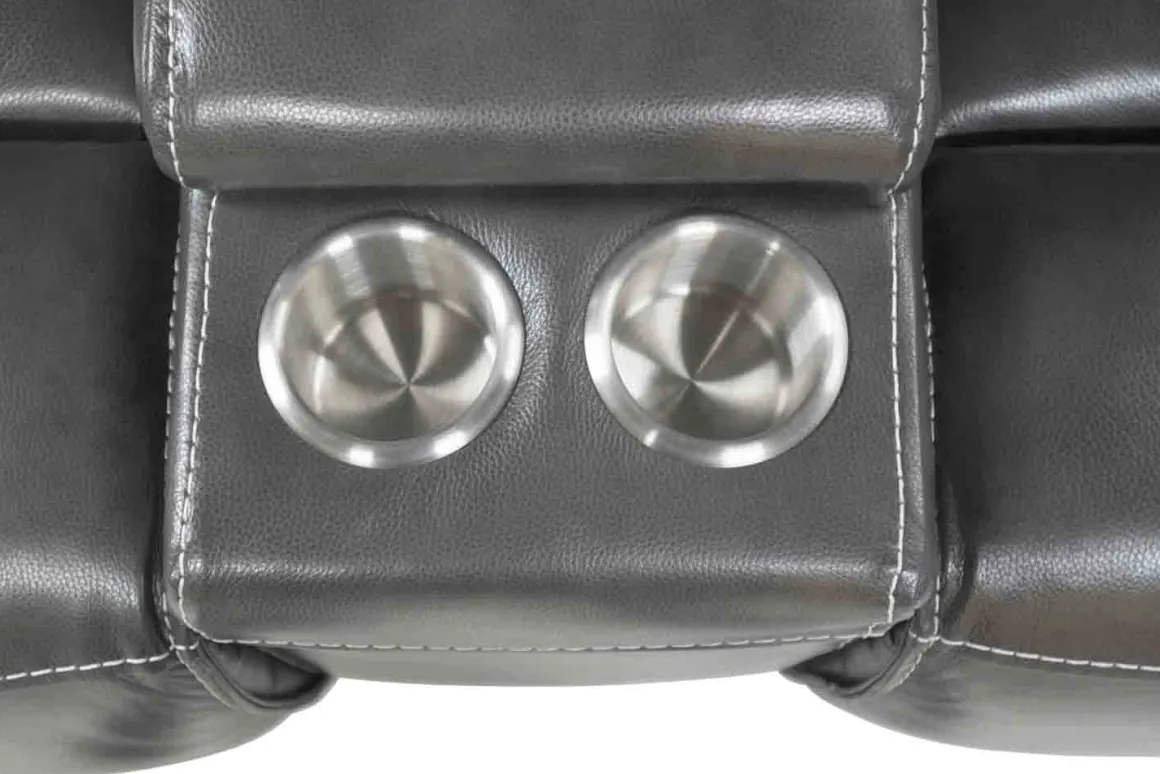 Sofia 3 Piece 3 Power Sectional In Brown Leather