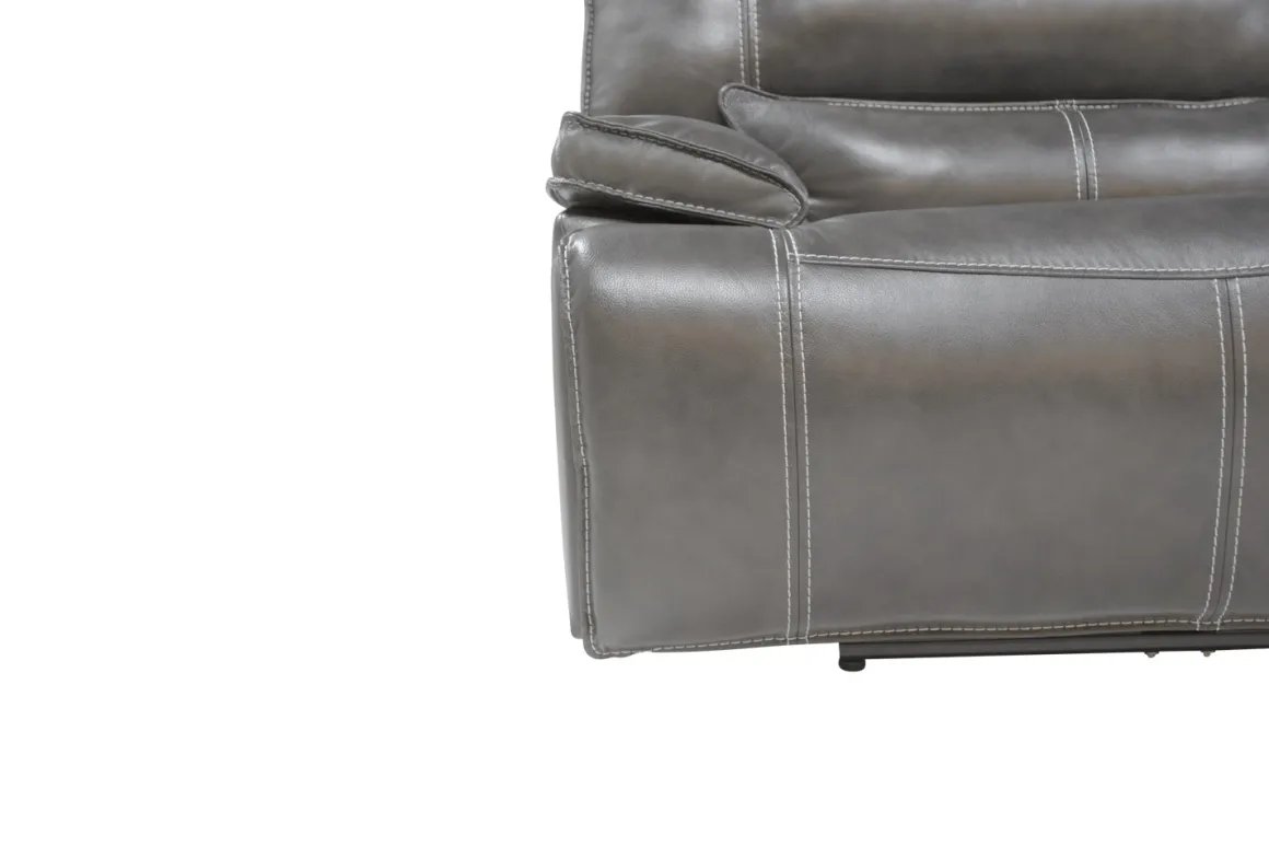 Sofia 3 Piece 3 Power Sectional In Brown Leather