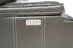 Sofia 3 Piece 3 Power Sectional In Brown Leather