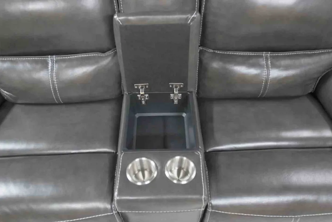 Sofia 3 Piece 3 Power Sectional In Brown Leather