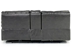 Sofia 3 Power Console Loveseat In Brown Leather