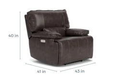 Sofia 3 Power Recliner In Brown Leather