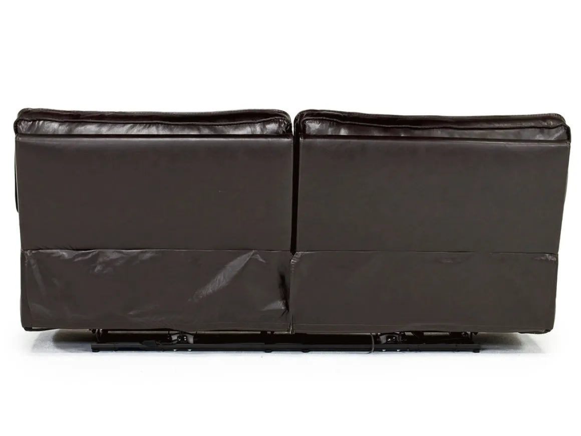 Sofia 3 Power Sofa In Brown Leather