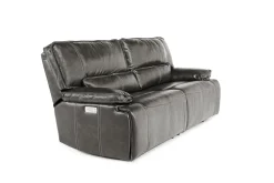 Sofia 3 Power Sofa In Brown Leather