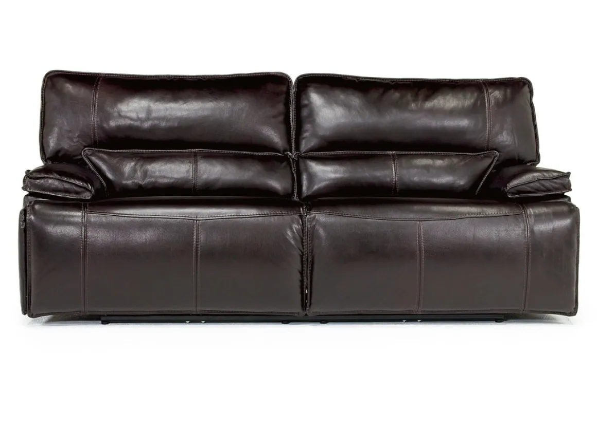 Sofia 3 Power Sofa In Brown Leather