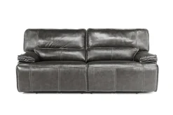 Sofia 3 Power Sofa In Brown Leather