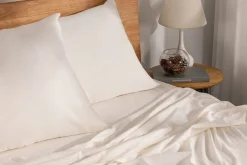 Soft Wash Sheets In White, Twin