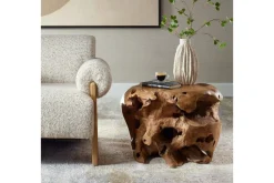 Sola Outdoor Round End Table In Natural