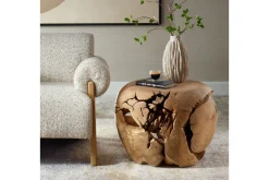 Sola Outdoor Round End Table In Natural