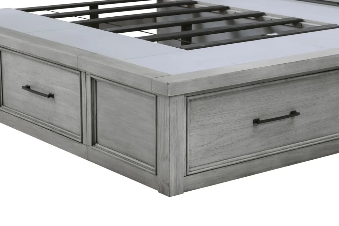 Sonora Sleigh Bed W/ Storage In Brown, Queen