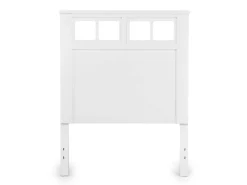 St Regis Panel Headboard, Dresser, Mirror & Nightstand In White, Twin