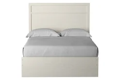 Stelsie Panel Bed, Dresser, Mirror & Nightstand In Gray, Full