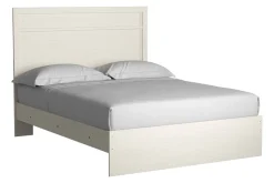 Stelsie Panel Bed, Dresser, Mirror & Nightstand In Gray, Full