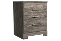 Stelsie Panel Bed, Dresser, Mirror & Nightstand In Gray, Full