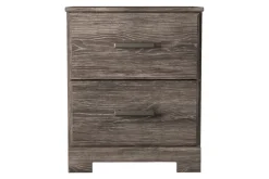 Stelsie Panel Bed, Dresser, Mirror & Nightstand In Gray, Full